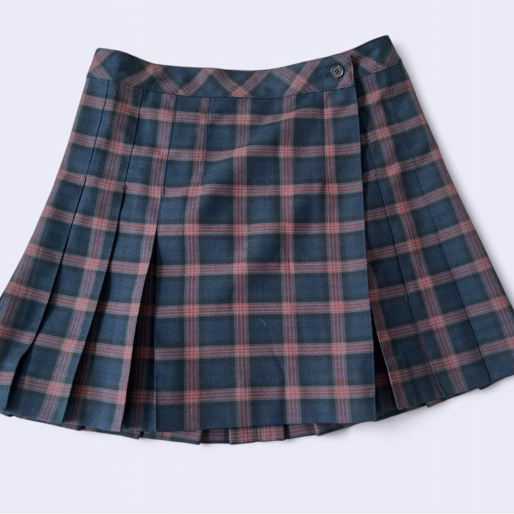 Plaid Pleated Skirt
